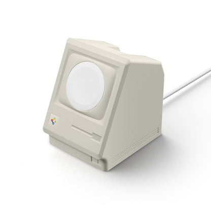 Support Spigen Classic LS pour Chargeur Sans Fil Apple Watch Series, Crème AMP11668
