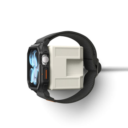 Support Spigen Classic LS pour Chargeur Sans Fil Apple Watch Series, Crème AMP11668