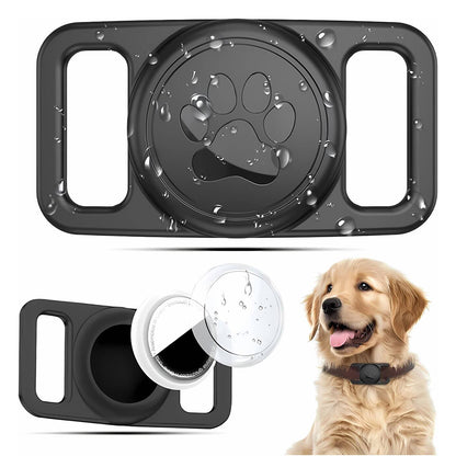 Techsuit BuddyGuard DG1 Halterung für Apple AirTag am Haustierhalsband, Schwarz