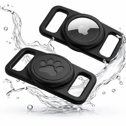 Techsuit BuddyGuard DG1 Halterung für Apple AirTag am Haustierhalsband, Schwarz
