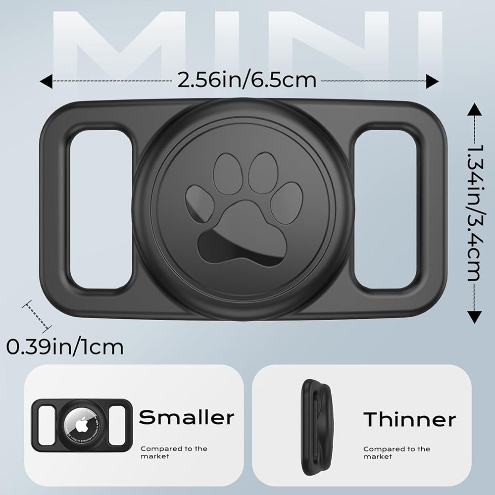 Techsuit BuddyGuard DG1 Halterung für Apple AirTag am Haustierhalsband, Schwarz