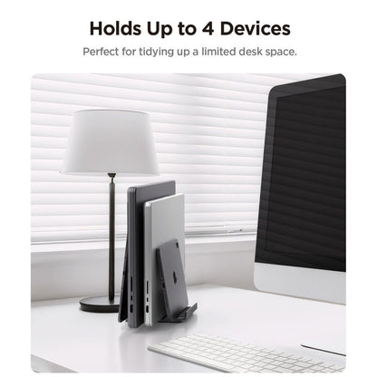 Support Vertical Spigen LD208S4 Two pour Laptop de 14mm à 27mm d'épaisseur, Gris