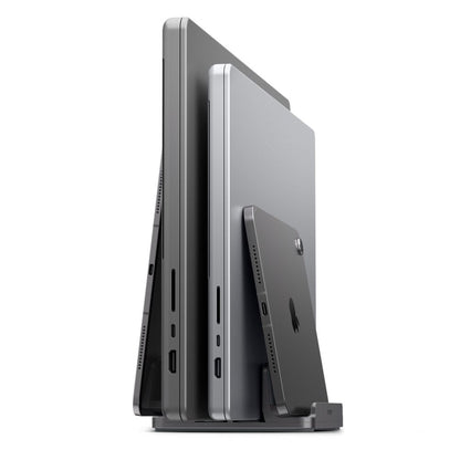Support Vertical Spigen LD208S4 Two pour Laptop de 14mm à 27mm d'épaisseur, Gris
