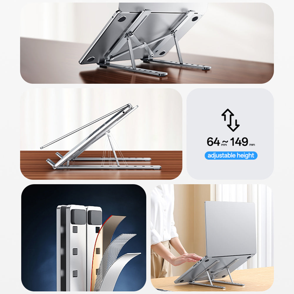 Yesido LP07 standaard voor laptops van 13 inch - 20 inch, Zilver