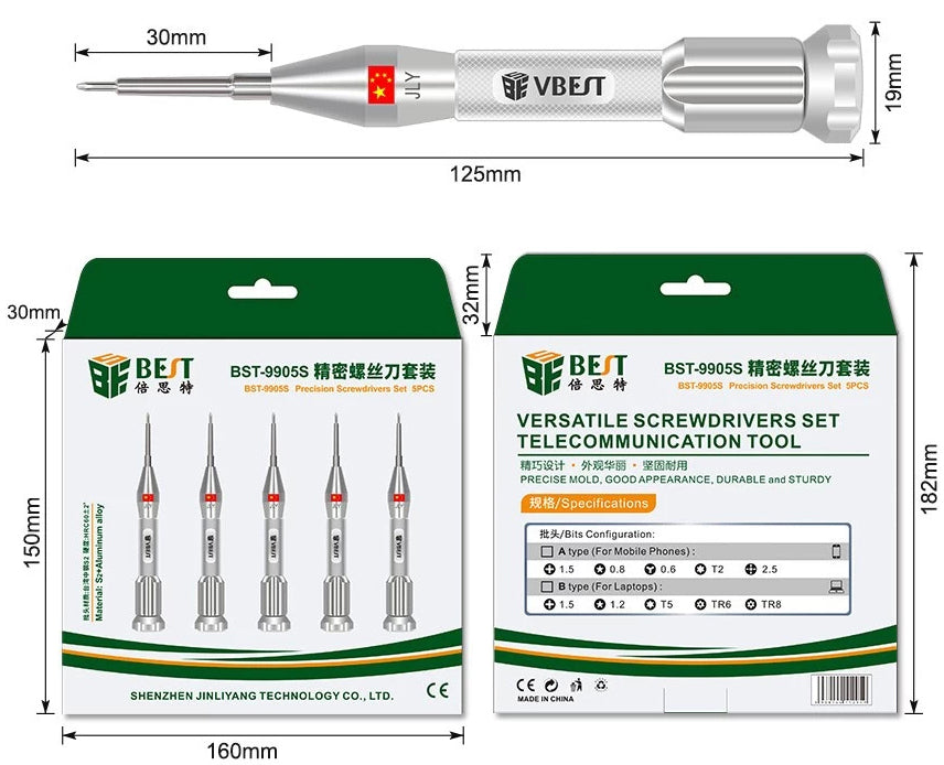 Schroevendraaier Best BST-9905S, 5in1 