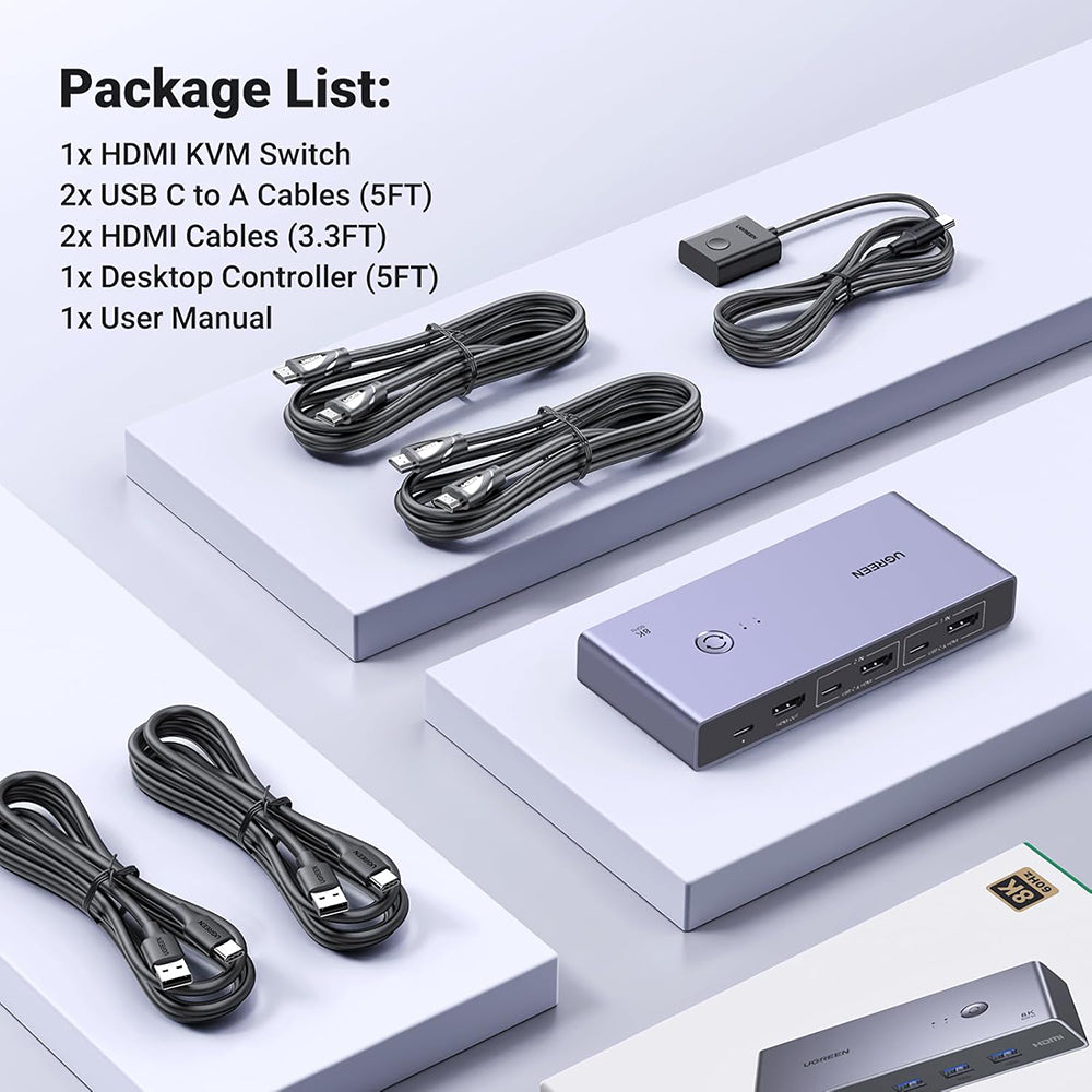 UGREEN CM692 Video Switch, Grau