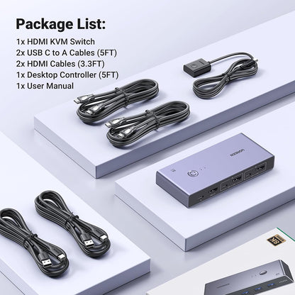 UGREEN CM692 Video Switch, Grau