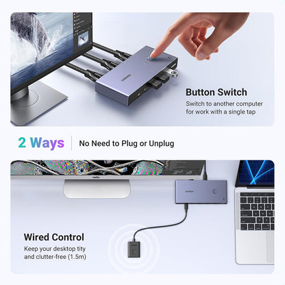 UGREEN CM692 Video Switch, Grau