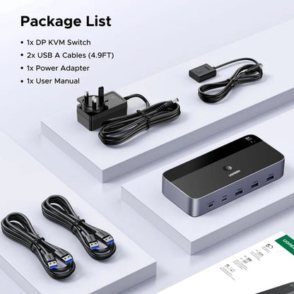 Switch Video DisplayPort UGREEN CM695 (25962), Zwart