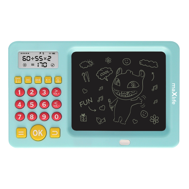 MaXlife MXWB-01 Teken-/schrijftablet met rekenmachine, blauw 