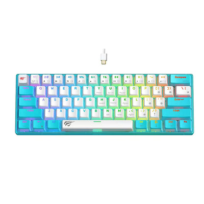 Gaming Toetsenbord HAVIT KB903L, RGB, 1.8m, Wit Blauw