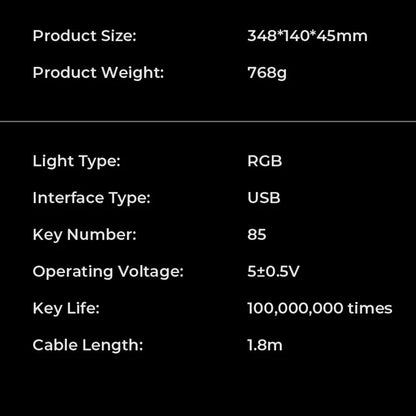 Clavier Gaming HAVIT KB904L, RGB, 1.8m, Noir Vert