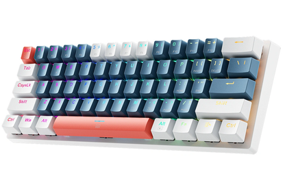 Gaming-Tastatur Wired USB Machenike K500-B61 Mechanical, RGB, Blau Weiß