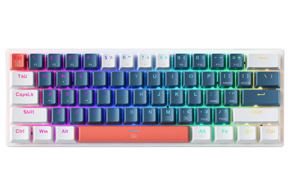 Gaming-Tastatur Wired USB Machenike K500-B61 Mechanical, RGB, Blau Weiß