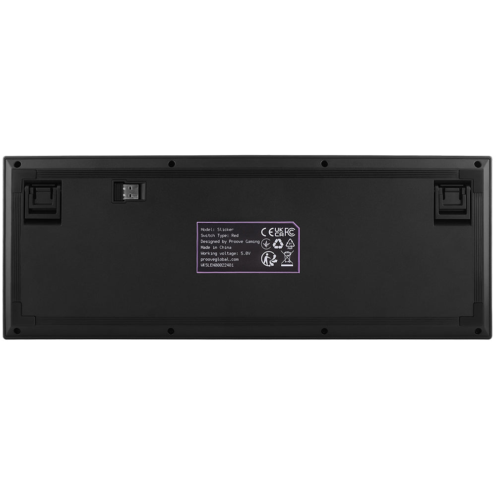 Draadloos Gaming Toetsenbord Proove Slicker, RGB, BT / Wi-Fi / Bedraad, 1.8m, Zwart WKSLEN00022401