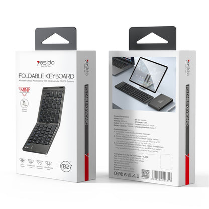 Opvouwbaar Bluetooth-toetsenbord Yesido KB27, Zwart