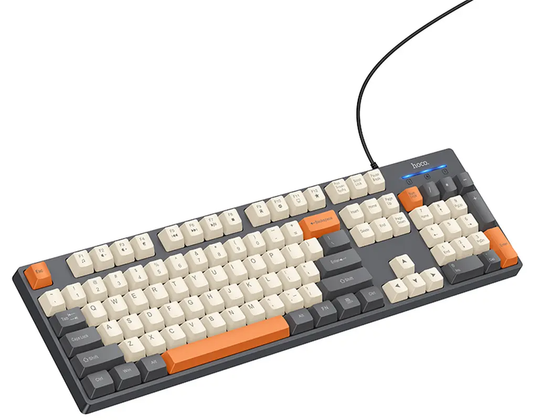 Bedrade USB-toetsenbord HOCO GM61 Tri-Color, 1,45m, Grijs