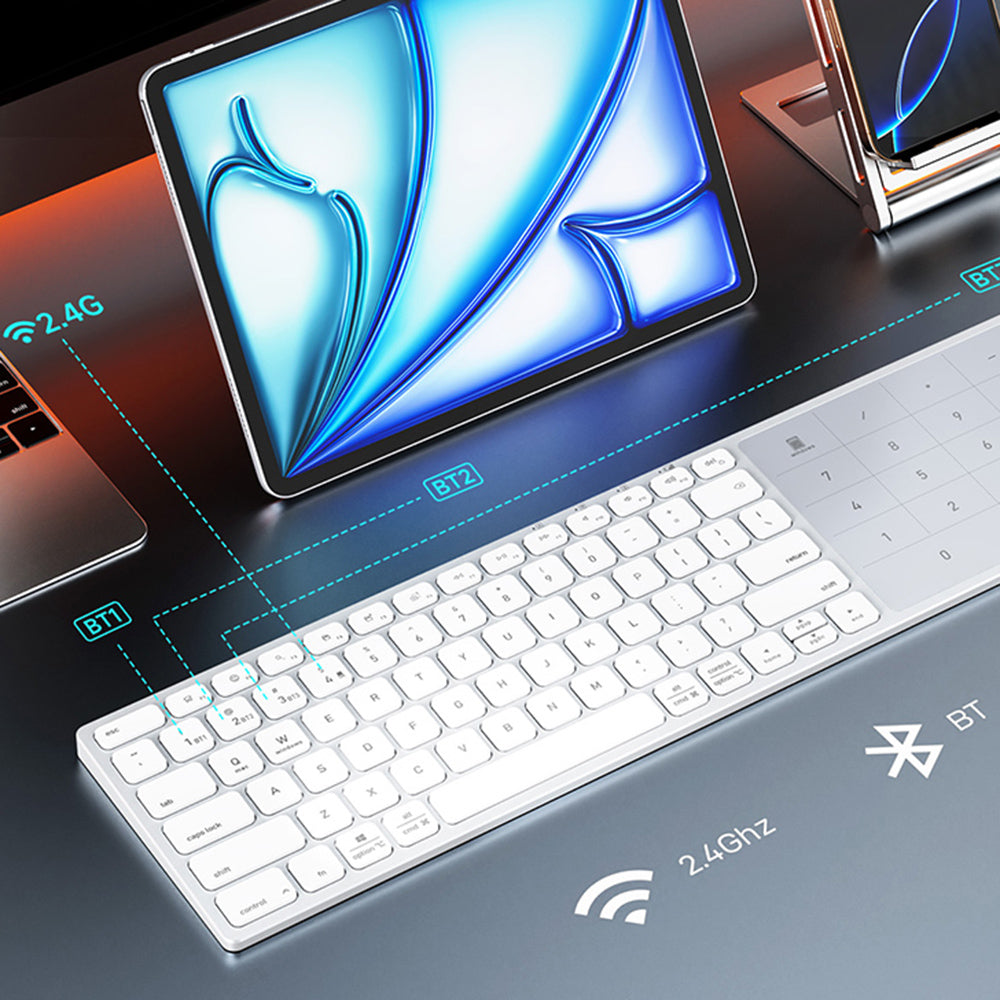 Clavier sans fil DUX DUCIS LK, BT / Wi-Fi, Blanc