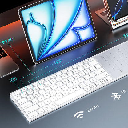 Clavier sans fil DUX DUCIS LK, BT / Wi-Fi, Blanc