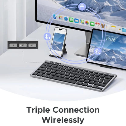 Clavier sans fil UGREEN 75049, BT / Wi-Fi, Noir