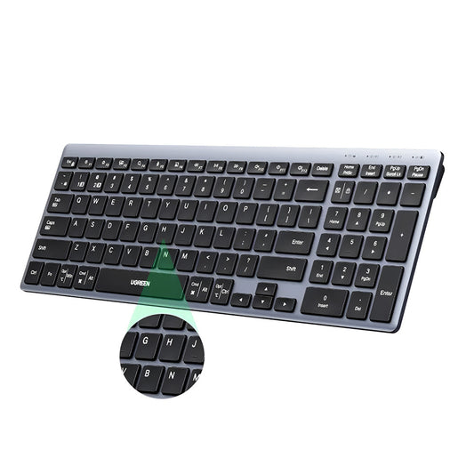 Draadloos Toetsenbord UGREEN K552 (75163), BT / Wi-Fi, Zwart