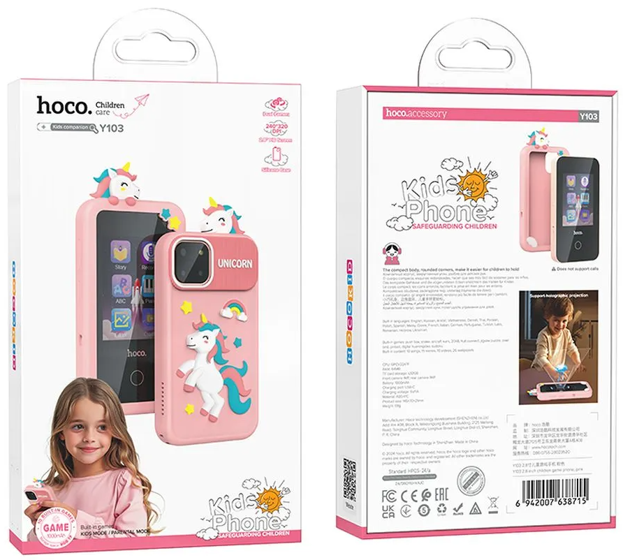 Mobiele Telefoon HOCO Y103 Kids, Display 2.8inch, Roze