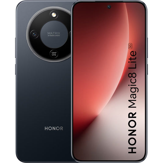 Téléphone Mobile Honor Magic8 Lite 5G Dual SIM, 256GB, 8GB, Midnight Black 5109BYQT
