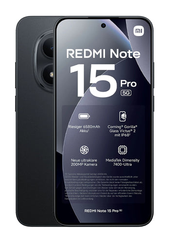 Mobiele Telefoon Xiaomi Redmi Note 15 Pro 5G, 512GB, 8GB, Zwart