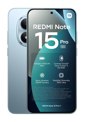 Mobiele Telefoon Xiaomi Redmi Note 15 Pro 5G, 512GB, 8GB, Glacier Blue