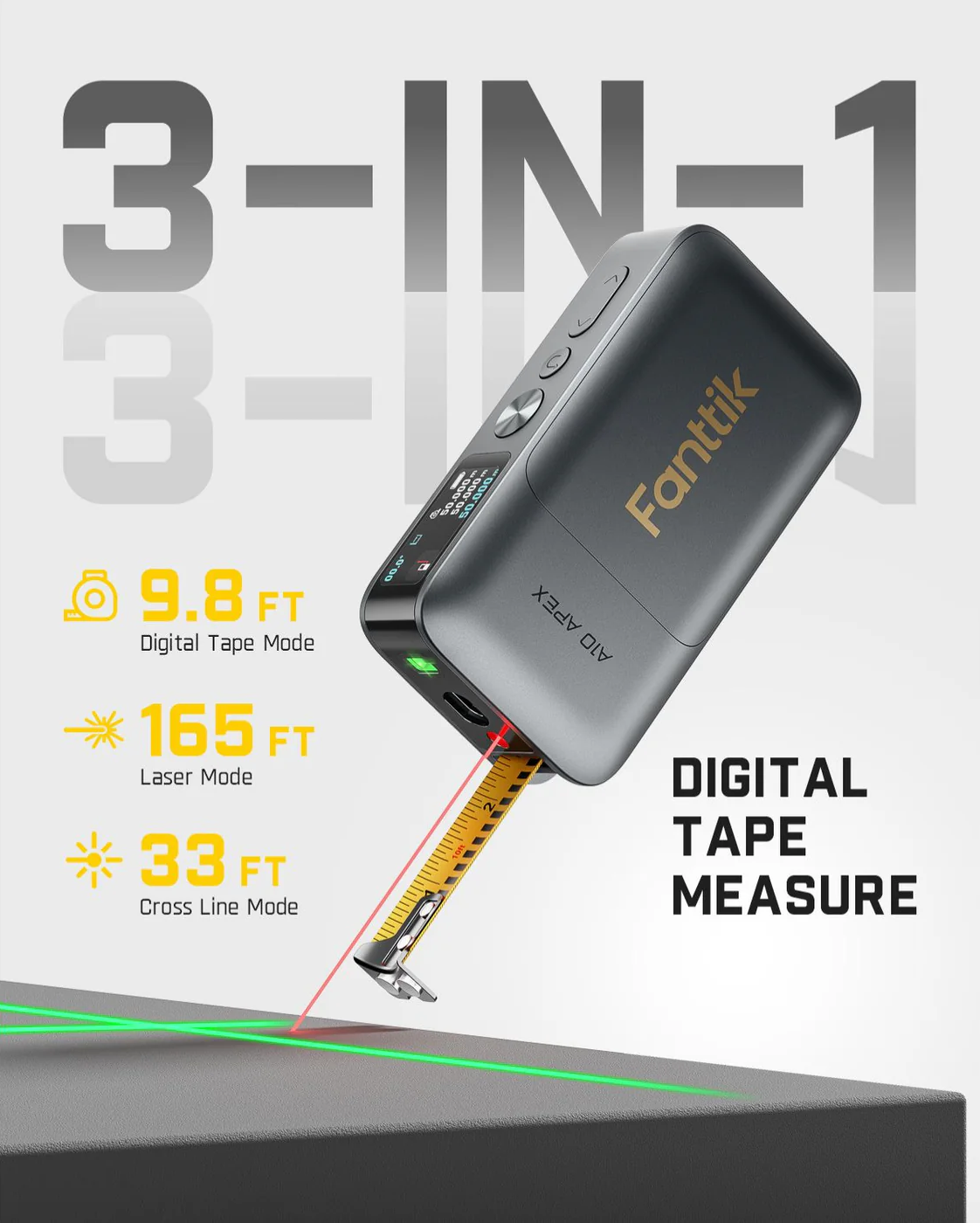 Fanttik A10 Apex Entfernungsmesser, 3in1
