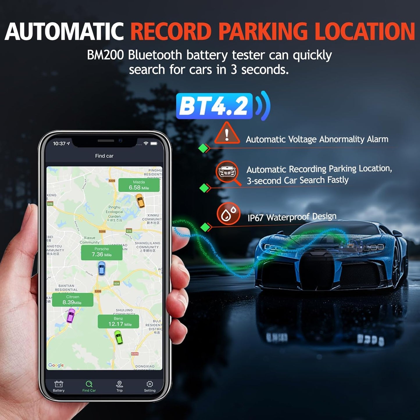 Bluetooth Tester Auto Batterijmonitor Ancel BM200
