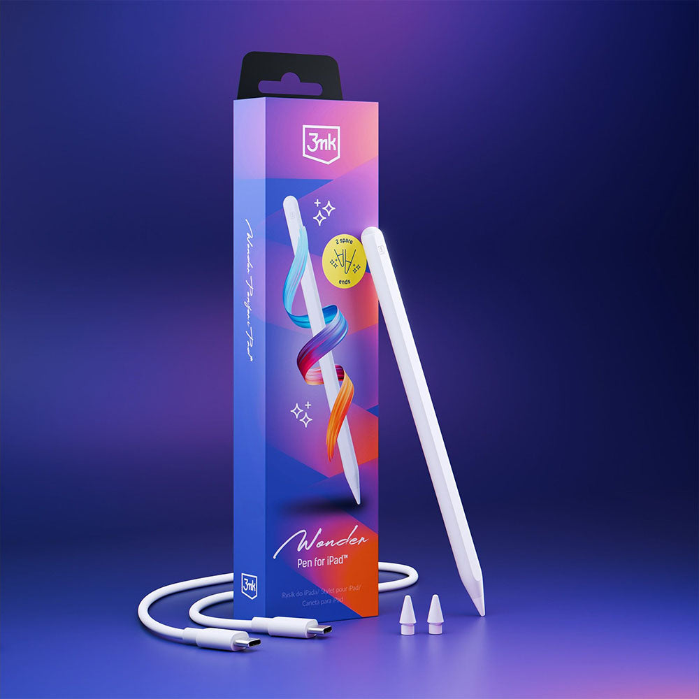 Touch Pen 3MK Wonder for Apple iPad, Active Version, White