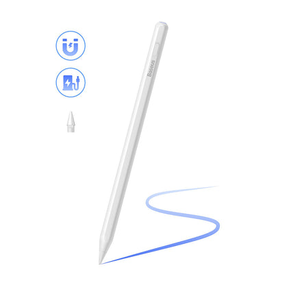 Touch Pen Baseus Smooth Writing 2 Series voor Apple iPad, Actieve Draadloze Versie, Wit SXBC080102