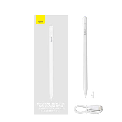 Touch Pen Baseus Smooth Writing 2 Series voor Apple iPad, Actieve Draadloze Versie, Wit SXBC080102