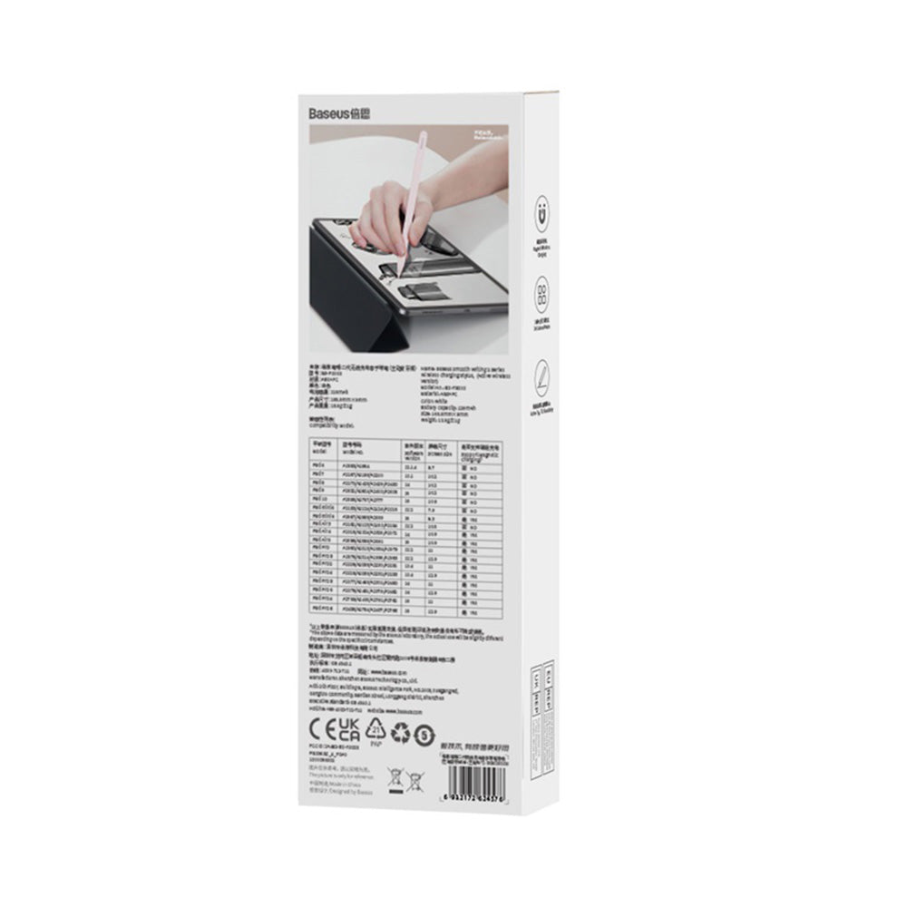 Touch Pen Baseus Smooth Writing 2 Series für Apple iPad, Aktive Wireless-Version, Rosa SXBC080004