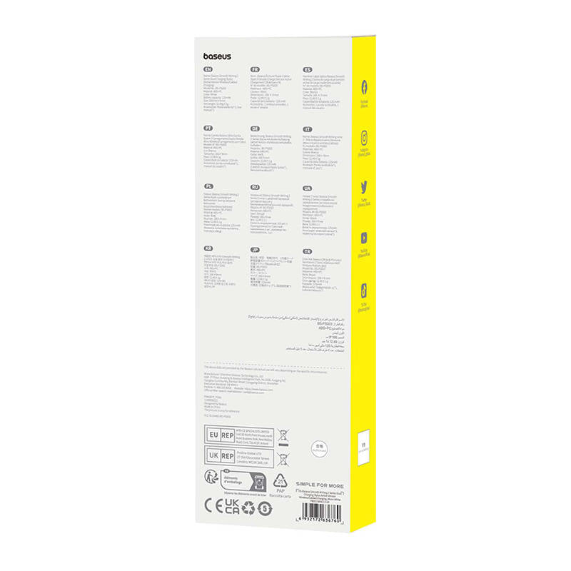 Touch Pen Baseus Smooth Writing voor Apple iPad, Draadloze & Bedrade Actieve Versie, Wit C40169009123-00