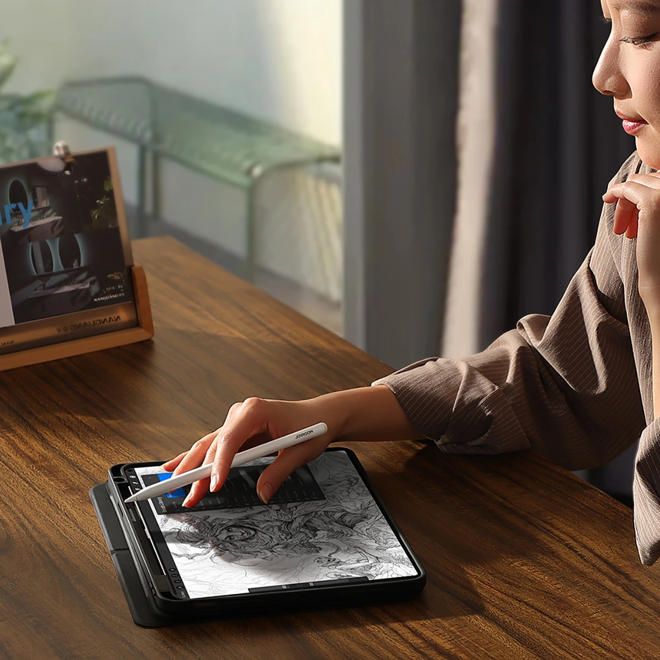 Stylet Joyroom JR-X9S Pro pour Apple iPad, Version Active, Blanc