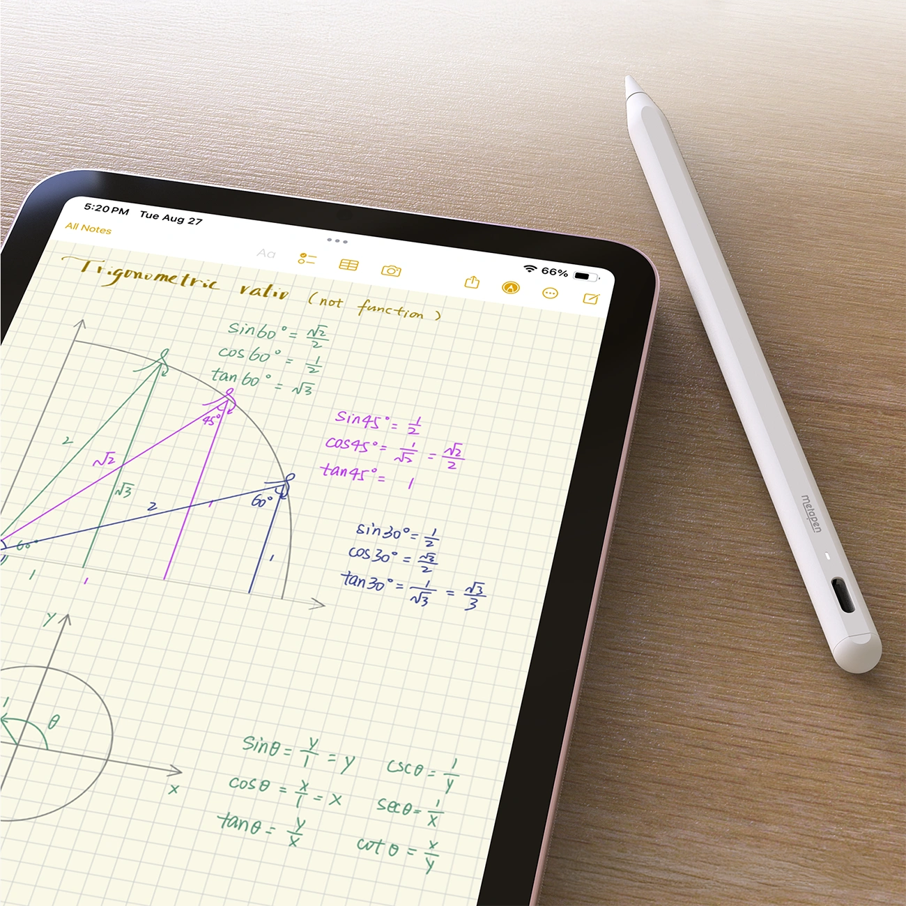 Touch Pen Metapen A8 voor Apple iPad, Actieve Versie, Wit ME-APP152