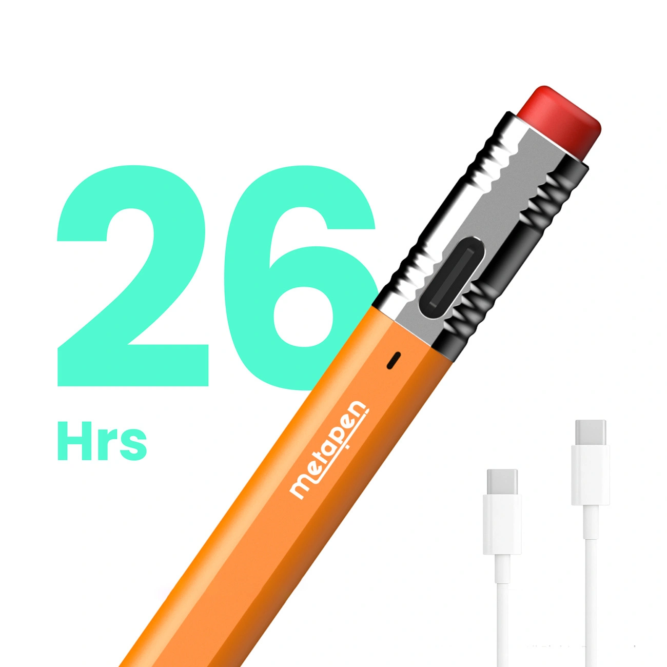Touch Pen Metapen Air8 Pro X für Apple iPad, Active Version, Orange ME-APP172