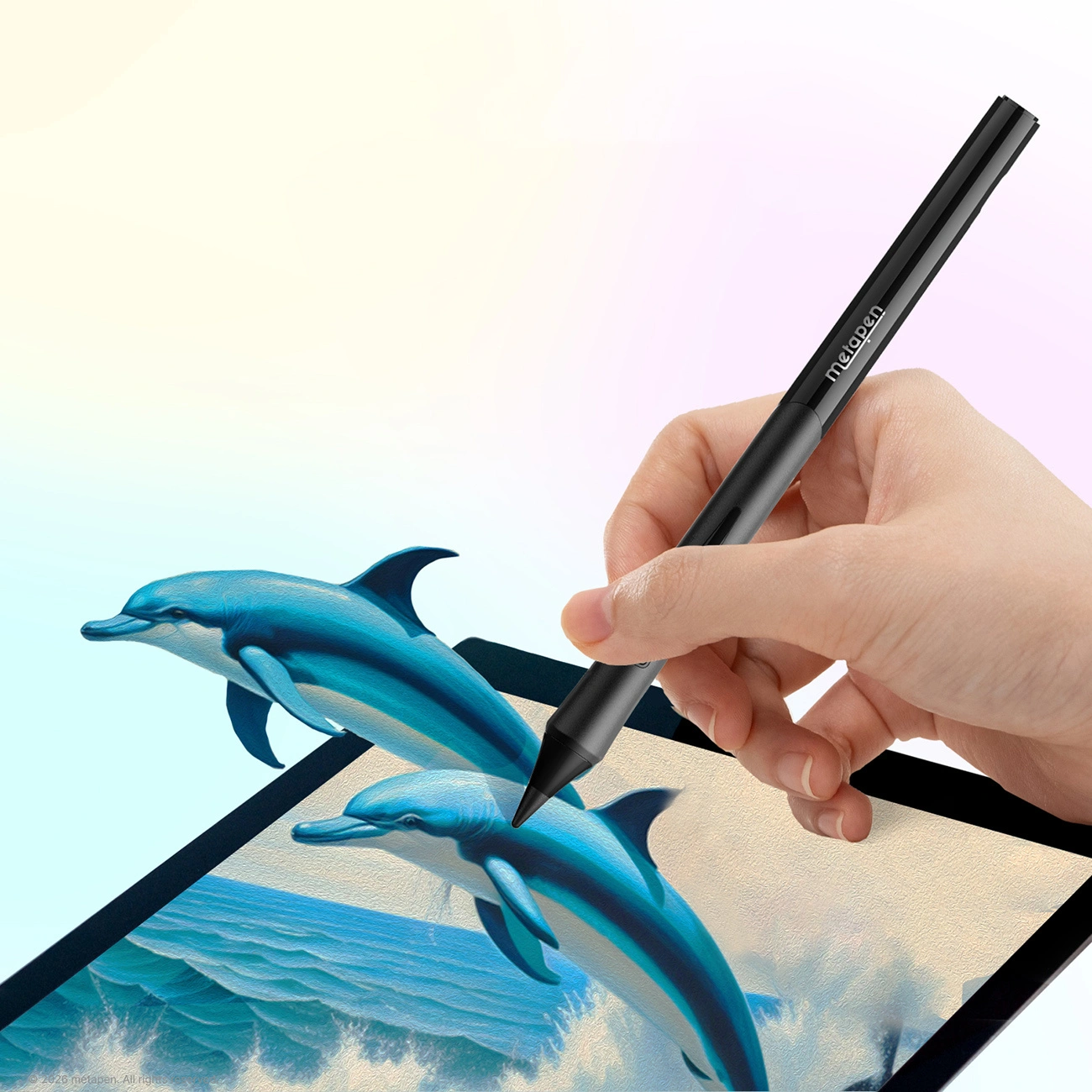 Touch Pen Metapen D1 für Apple iPad, Active Version, Schwarz ME-APP452
