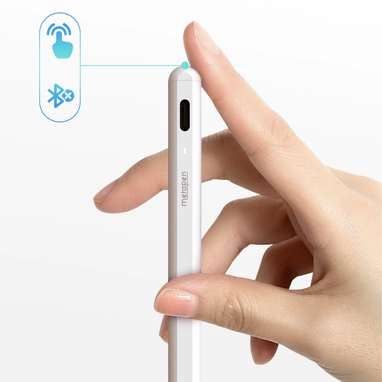 Touch Pen Metapen A8 voor Apple iPad, Actieve Versie, Wit ME-APP152