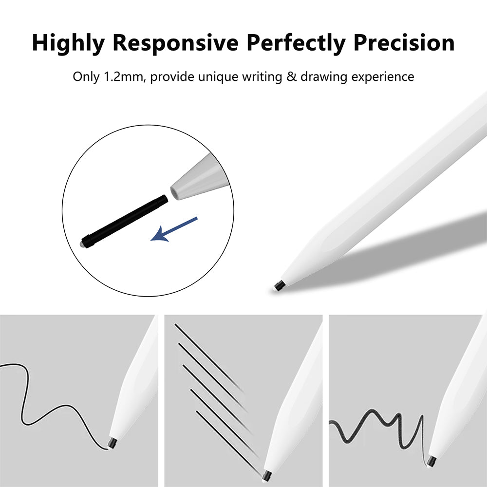 Touch Pen Techsuit A580S für Apple iPad, Aktive Version, Weiß