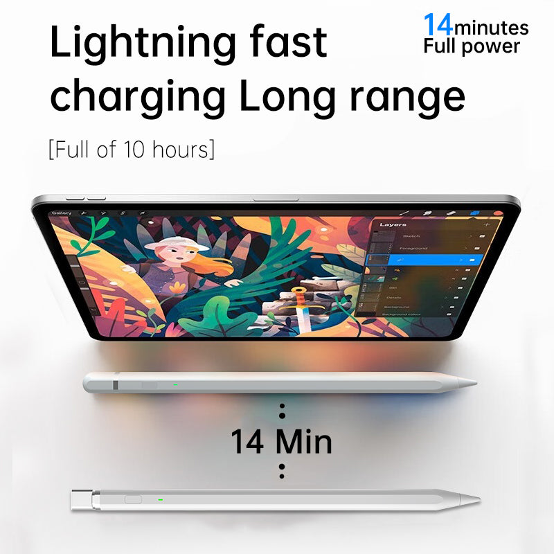 Touch Pen Techsuit AP01 Pro voor Apple iPad, Actieve Versie, Wit