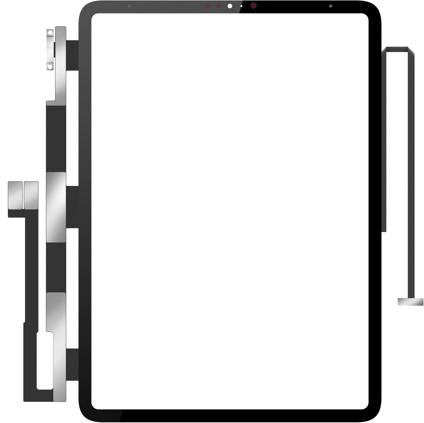 Touchscreen Forward Guard OCA für Apple iPad Pro 12.9 (2020), Schwarz