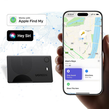 UGREEN SmartTag Smart Finder Slim 3 CM921 für iOS Series, Schwarz