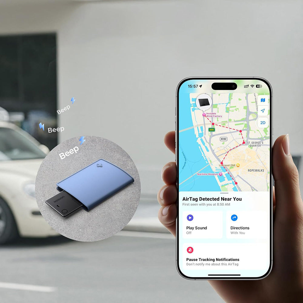 UGREEN SmartTag Smart Finder Slim 3 CM921 für iOS Series, Schwarz