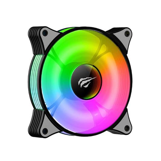 Ventilateur HAVIT F2095, RGB, 600RPM - 1800RPM, 38dB, 1.44W, Noir