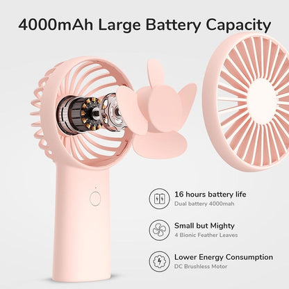 Tragbarer Ventilator JisuLife FA20X, Rosa