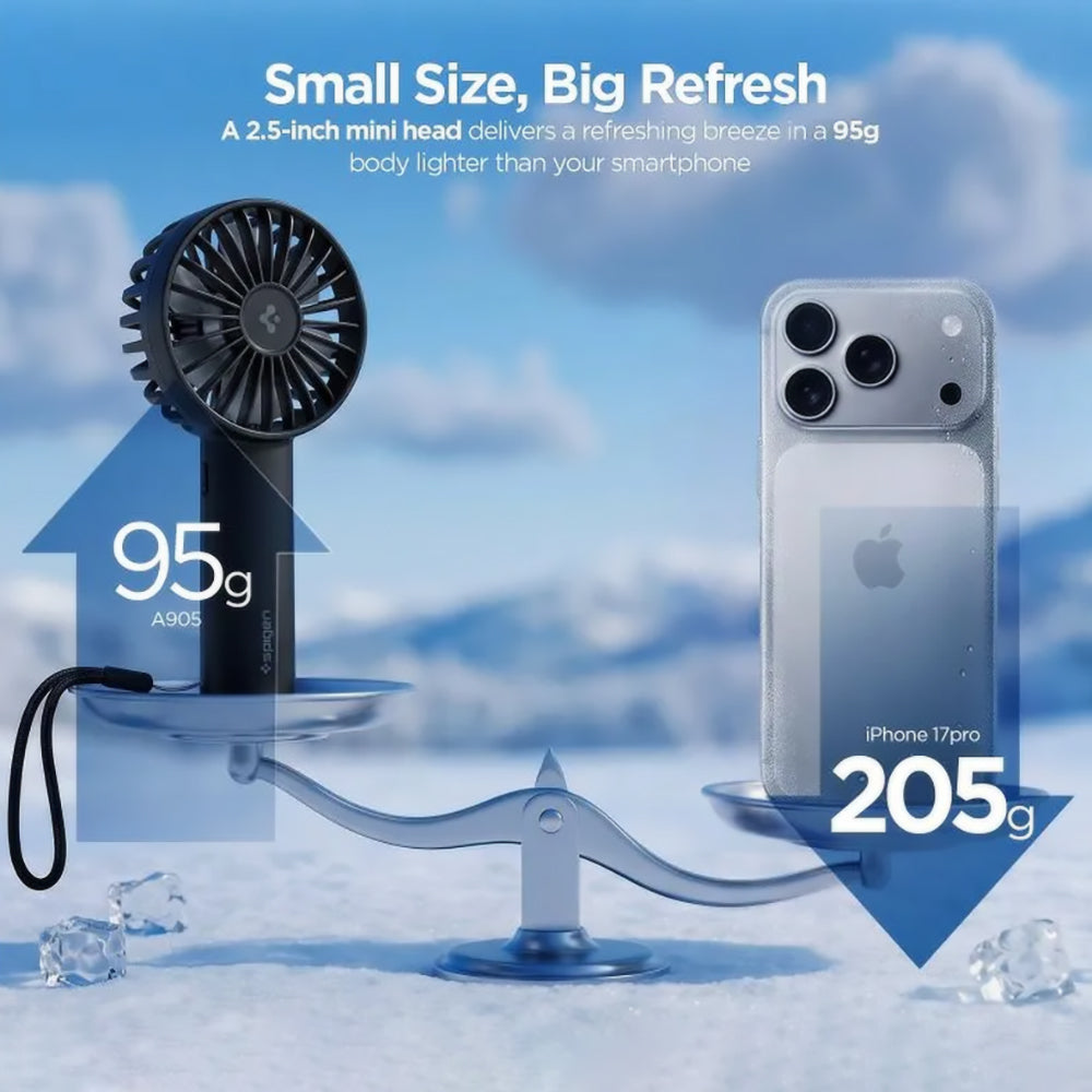 Ventilateur Portable Spigen A905, Noir AHP10454