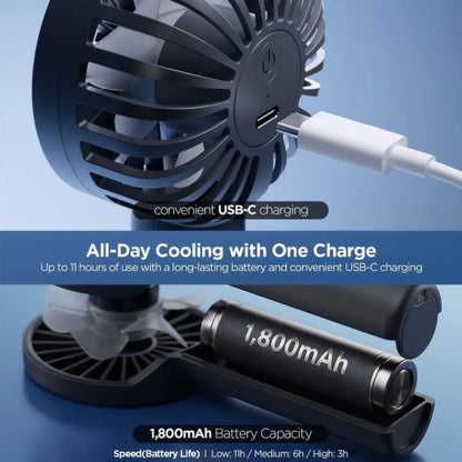 Ventilateur Portable Spigen A905, Noir AHP10454